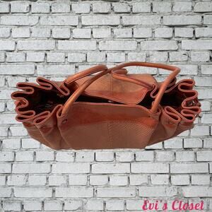 Roberta Gandolfi Italian Leather Shoulder Bag Pink Rose